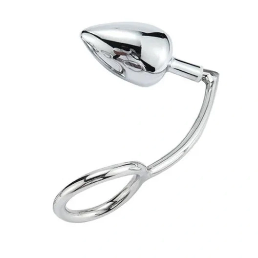 Steel Anal Set Hook 4663 Cock Stainless with Ring DiscreetChoice 1103